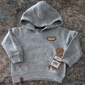 12 - 18 Months L&P Apparel NEW Gray Kids Hoodie With Hot-dog Patch